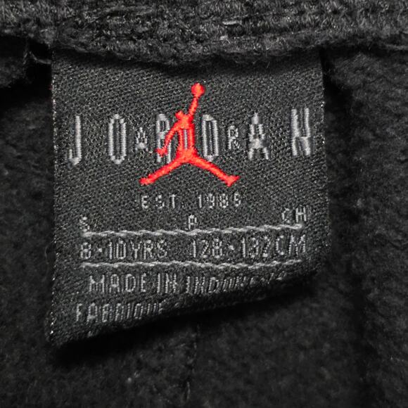 Nike Air Jordan Jumpman Cargo Joggers Boys Medium Black Fleece Pants - Picture 3 of 7